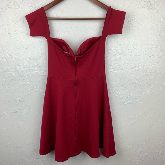 Lulu’s red sweetheart neck mini dress sz Small - Picture 5 of 7